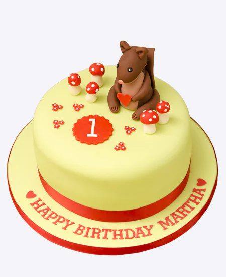 Торт Хвостик  с цифрой Фото